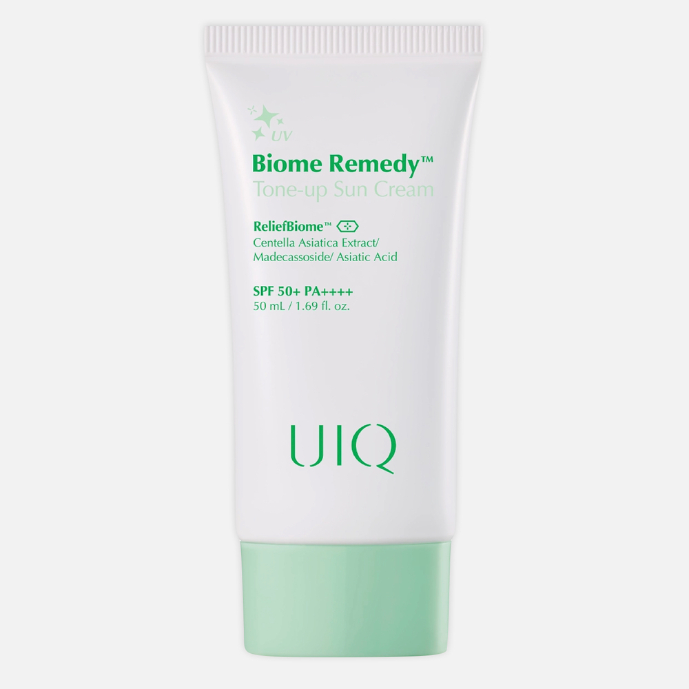 UIQ Biome Remedy Tone-up Sun Cream Тонирующий солнцезащитный крем с центеллой 50 мл
