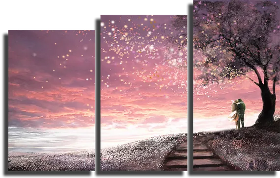 Модульная картина "Романтический закат"