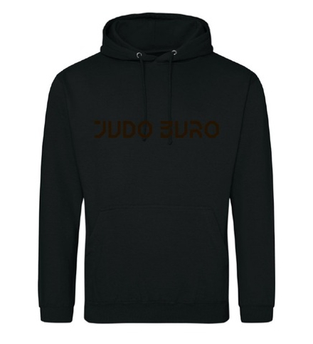 Черный худи Judo Buro/ Дзюдо Бюро вышивка 3d на груди