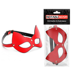 Красно-черная игровая маска с ушками (Цвет: красный с черным)