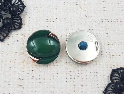 Пуговицы костюмные, d 2,4 см, зелёный