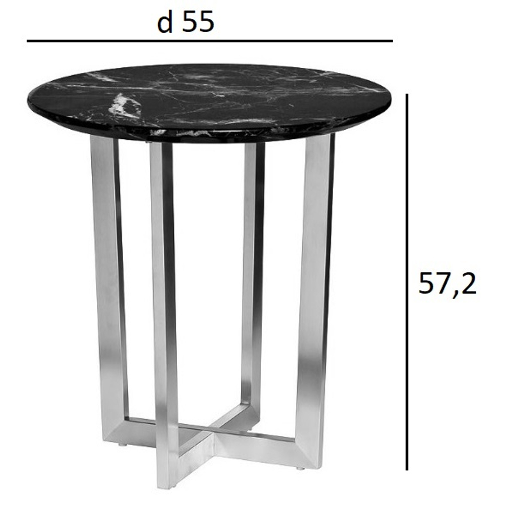 Стол журнальный Garda Decor Garda Decor Черный (Nero) d55х57,2 см