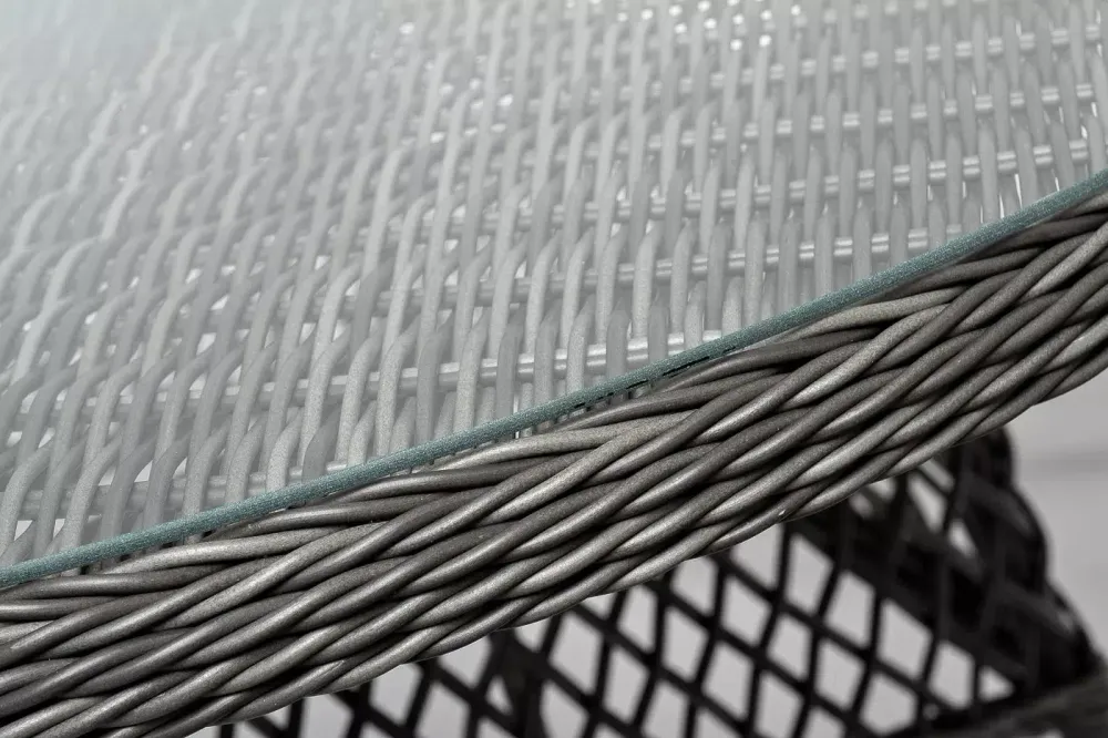 "Дольче" обеденная группа из искусственного ротанга, цвет графит