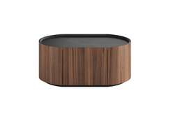 Тумба прикроватная Lagom 1 ящик ширина 60 см (орех, черный)