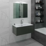 Тумба с раковиной LA FENICE TERRA Grigio 100 серая