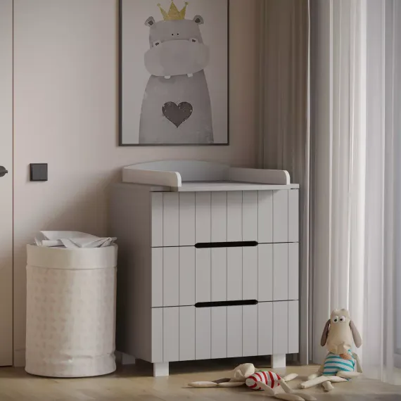 Комод Incanto Vikki Серый/белый