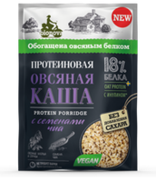 Протеиновая овсяная каша Bionova с семенами Чиа (vegan protein), 40 г