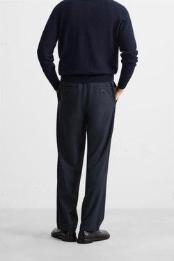 ZARA БРЮКИ RELAXED-FIT, МОРСКОЙ-СИНИЙ