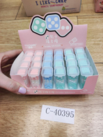 Ластик "Кубики" в плстиковом футляре 5*1,5*1,5см, 3 цвета микс, С-40395