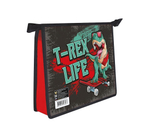 Папка для тетрадей А5 пластик, молния сверху "T-Rex 2023" (Пчелка)