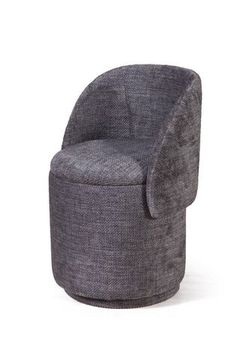 Пуф с кручением Bubble, микромех Rozy dark grey