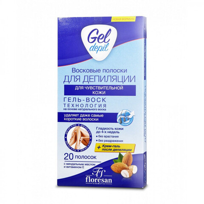 GEL DEPIL восковые полоски д/депиляции миндальное масло