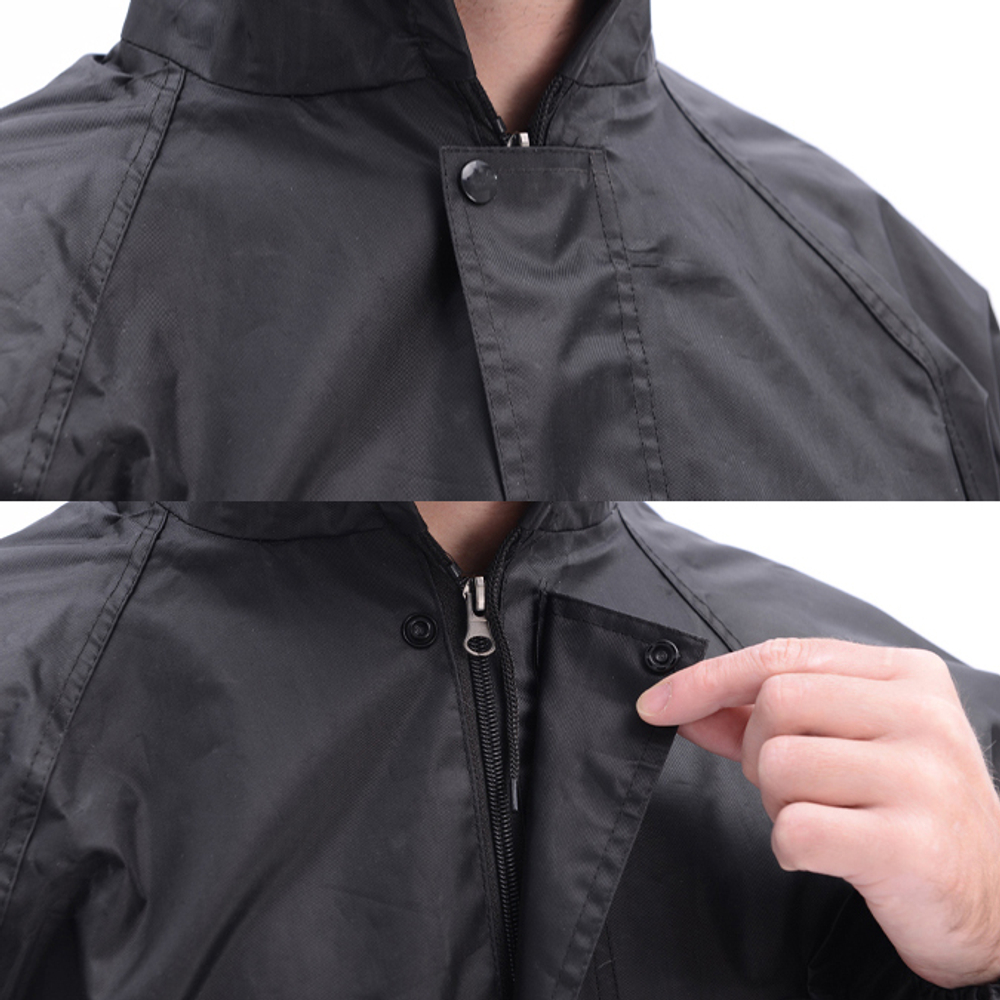 Костюм-дождевик 813 (куртка+штаны), Черный, 5XL