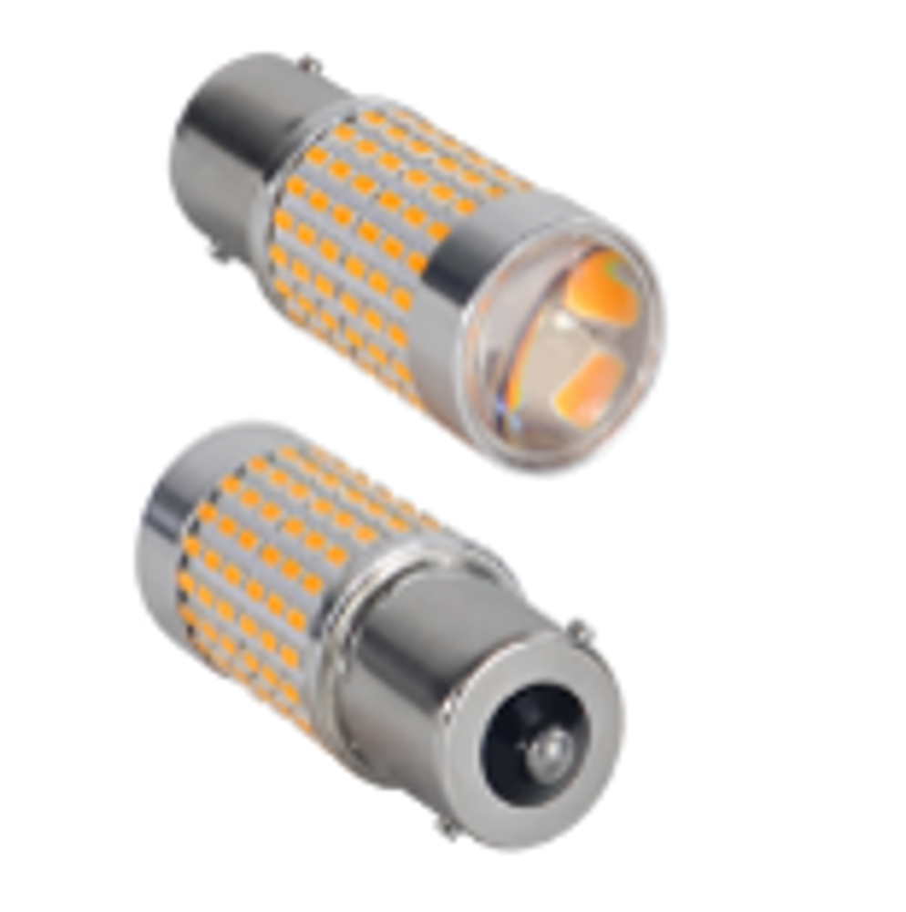 ZMB P21 Led 144SMD(3014) Линза 9W 12-24V Оранжевый (1шт)