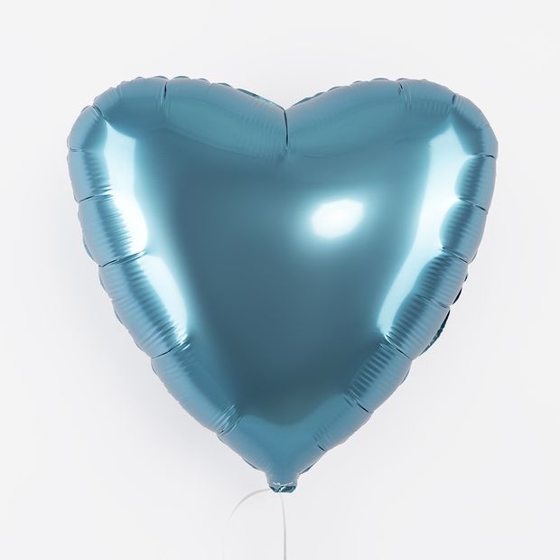 Ag Шар Сердце 19''/48 см, Сизый, Бохо (БГ-15)