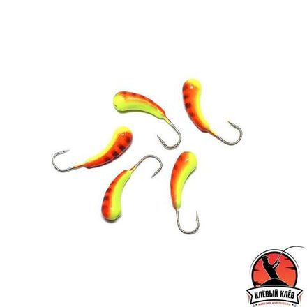 Мормышка вольф"ЯМАН"Уралка с отв, р.4, вес 1,01 цв.желт.-красн.