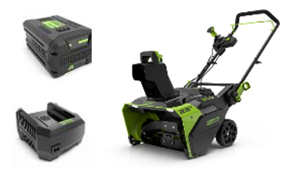 Снегоуборщик аккумуляторный Greenworks Арт. 2602507UB, 82V, 56 см, бесщеточный, c 1хАКБ 5АЧ и ЗУ
