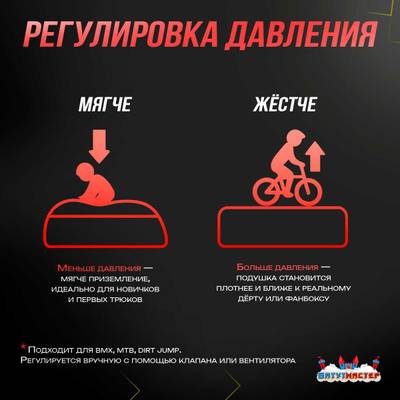 Надувная подушка «FMXFly» для байк-трюков и прыжков, 9×4,5×2,5 м