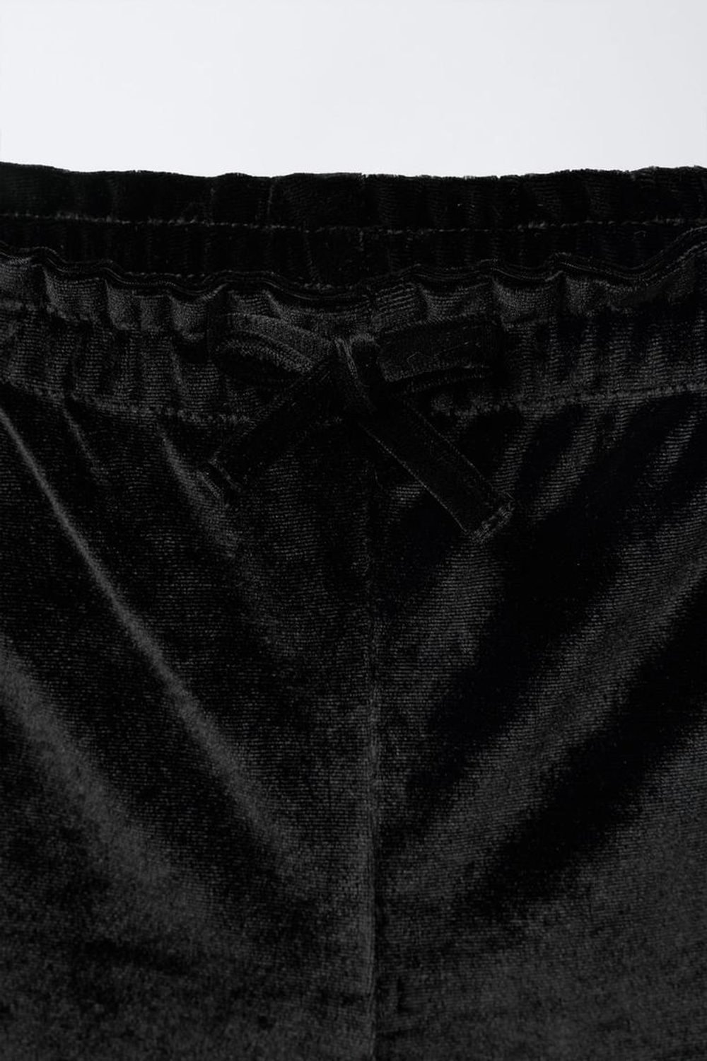 ZARA БАРХАТНЫЕ БРЮКИ FLARE, ЧЕРНЫЙ