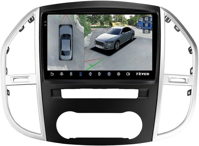 Магнитола для Mercedes-Benz Vito 2014+ - Teyes CC3-2K-360 на Android 10, Быстрая, 2K QLED, CarPlay, 4G SIM-слот, 4 камеры в комплекте