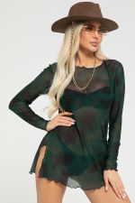 Сетка пляжная (платье) Ты и море (зеленое) П13127-1М LT Collection