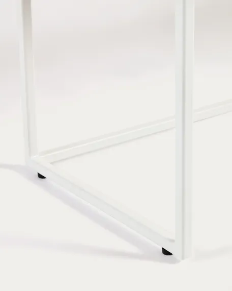 Yoana Консоль из дубового шпона и основой из белого металла 120 x 80 см