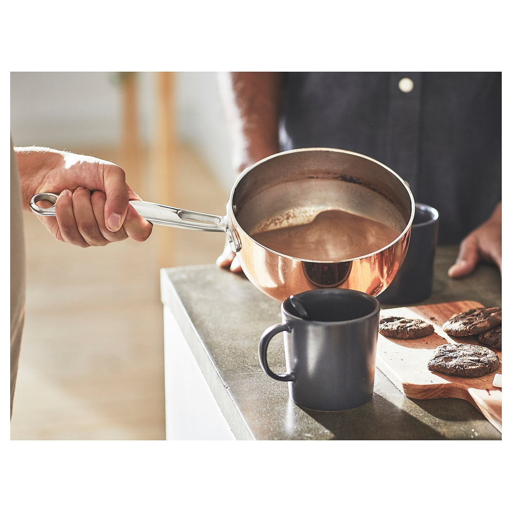 IKEA FINMAT  (ИКЕА ФИНМАТ)  -  Кастрюля с крышкой, медь/нержавеющая сталь, 1,5 л