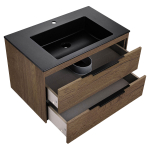 База под раковину Chiara 2D 800 подвесная, 2 выкатных ящика soft-close, T.Oak, , шт