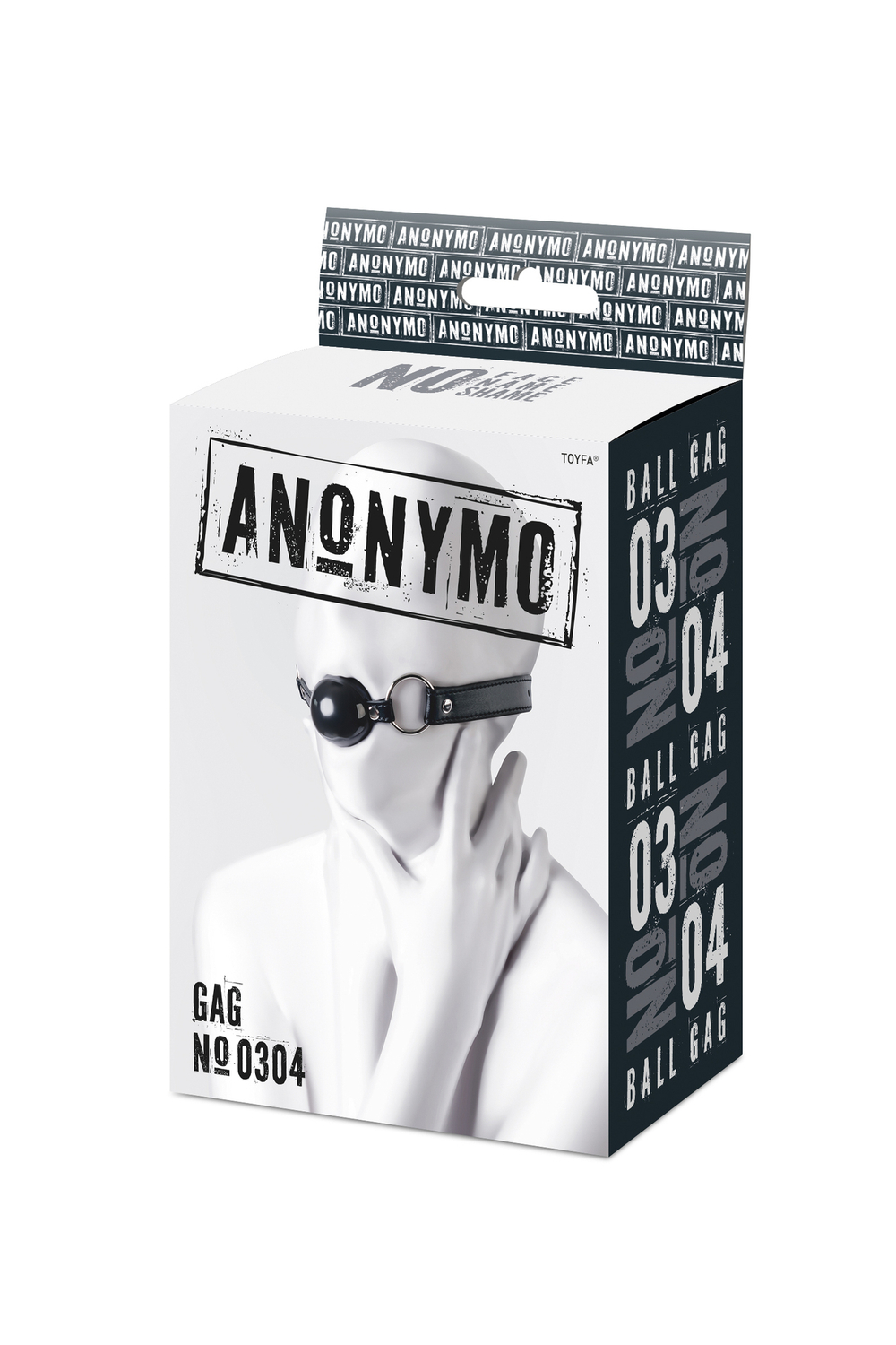Кляп Anonymo, TPR, черный, 6,4 см