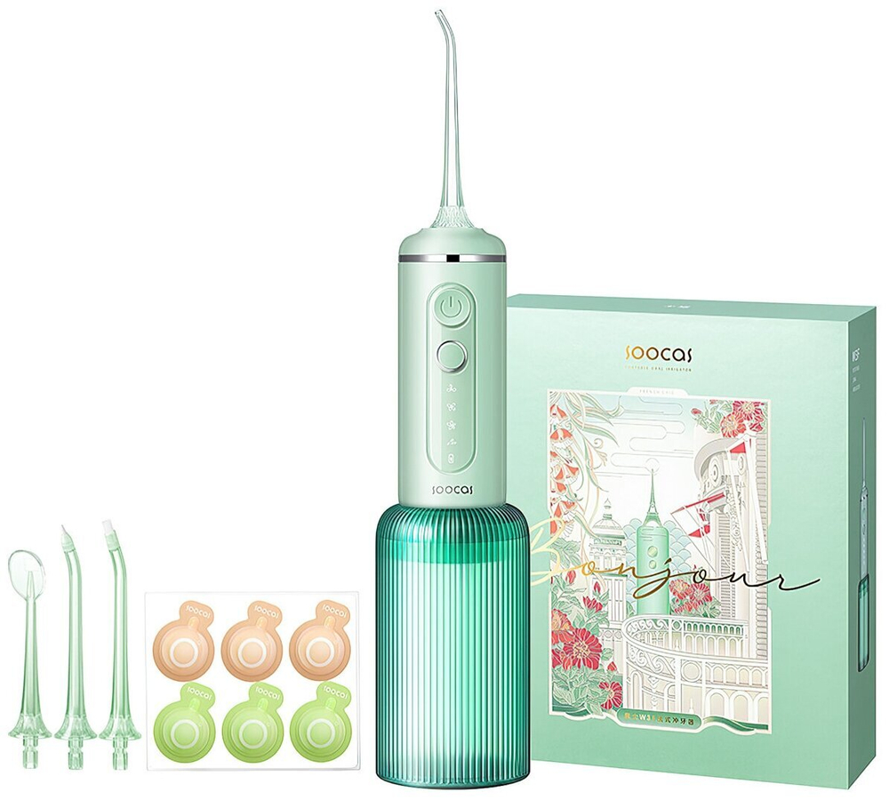 Ирригатор беспроводной Xiaomi Portable Oral Irrigator W3F зелёный