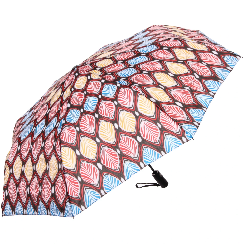 Зонт женский полуавтомат «Ultramarine- Маниока», микс 6 цветов, 8 спиц, d-100см, длина в слож. виде 28см, голубые цветы