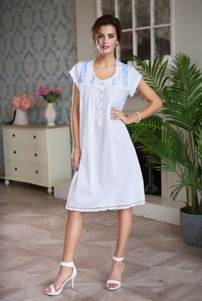 Сорочка свободного силуэта Helene (Размер: XXL) (Цвет: белый с золотистым)