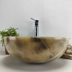 Каменная раковина из оникса Bowl Grey Medium TinLip BO-01042 (45*45*15)