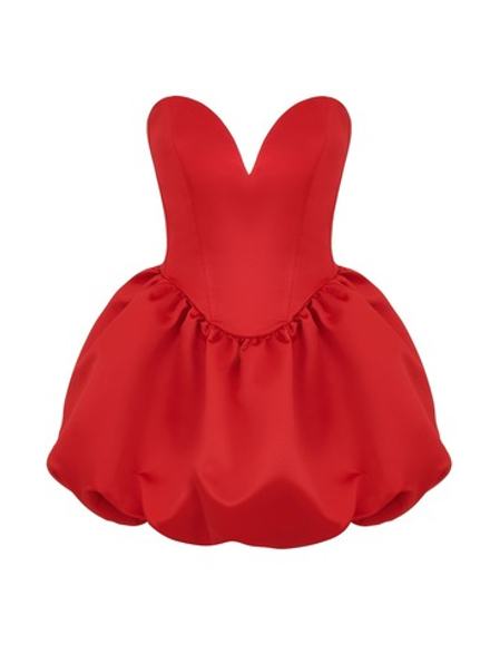 Платье мини Baby doll, красный