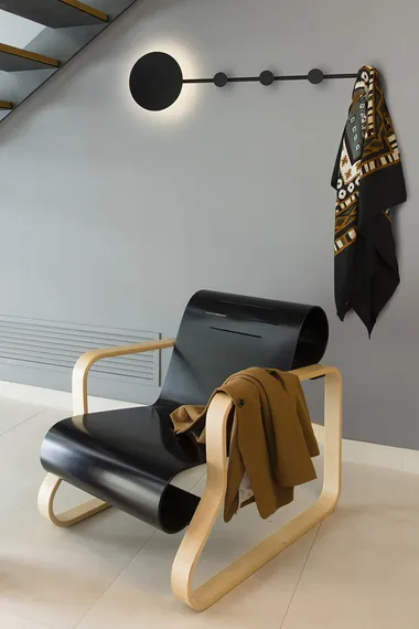 Настенный светильник - вешалка Han черный