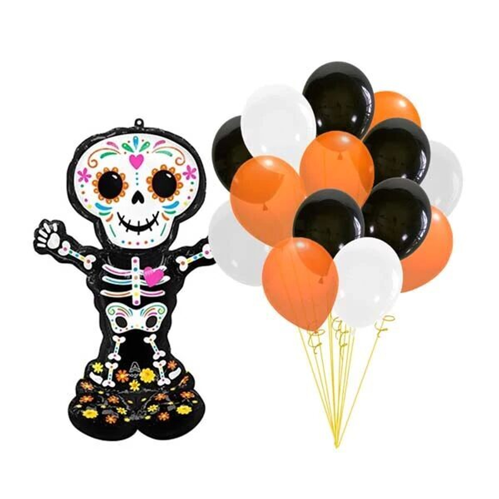 Композиция из шаров Скелет с шарами