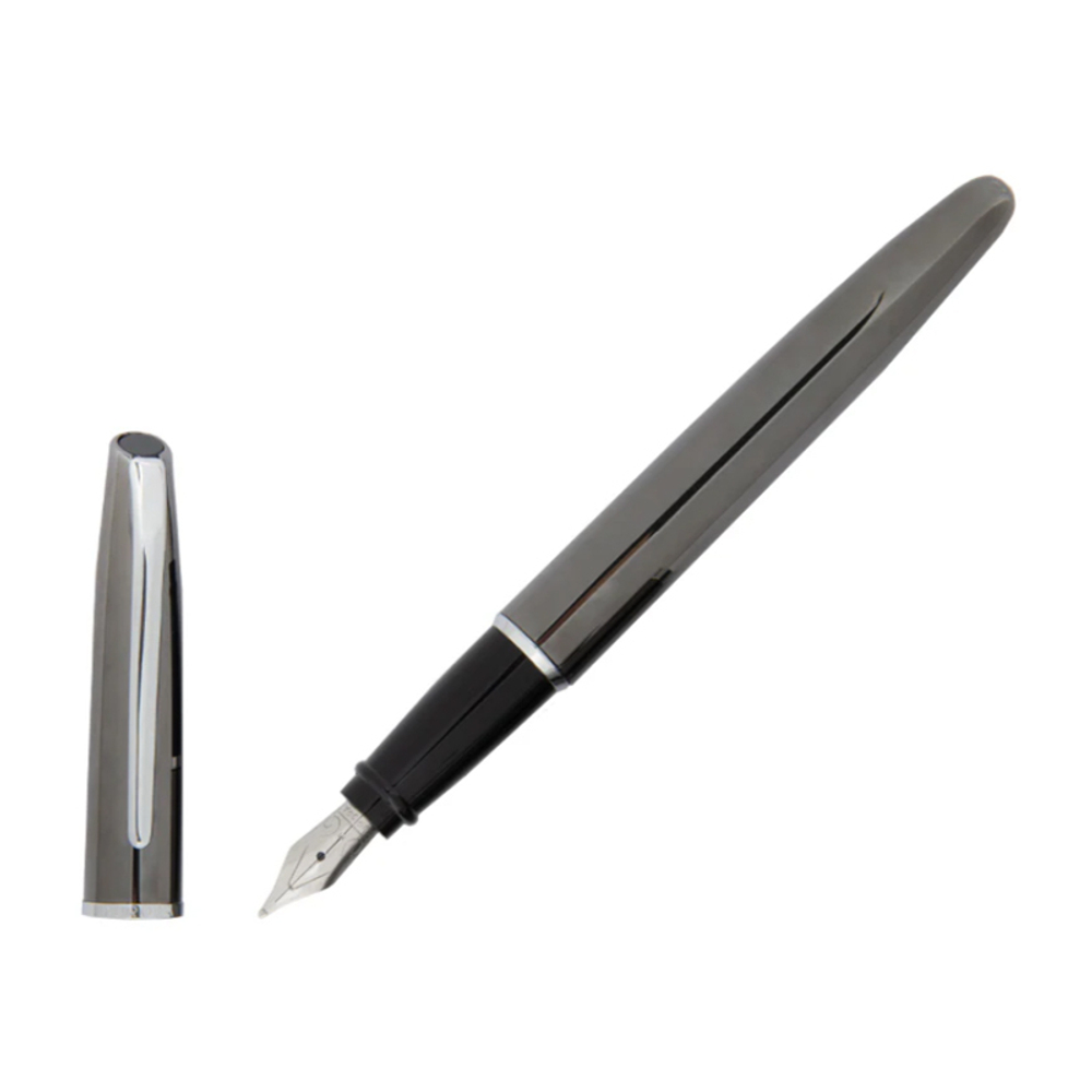 Перьевая ручка Aurora Style Metal Grey CT, перо - F, в подарочной коробке