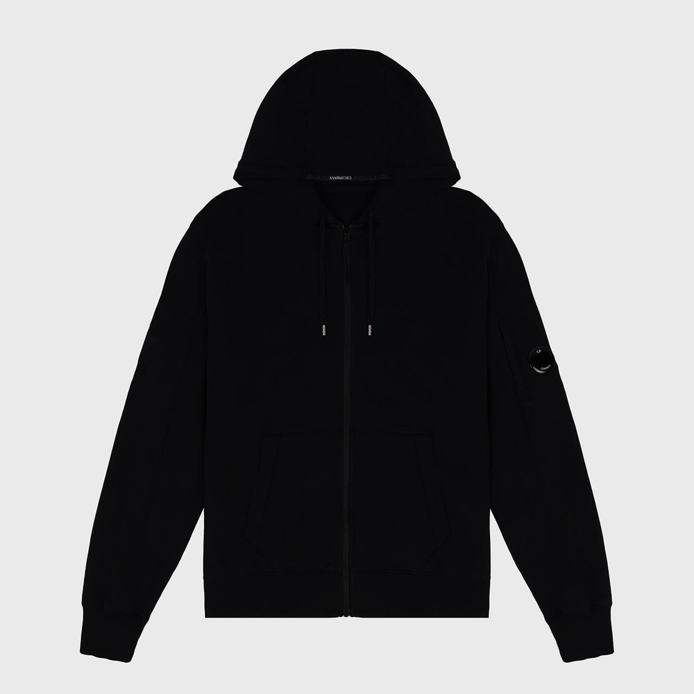 Худи на молнии C. P. Company Light Fleece Black