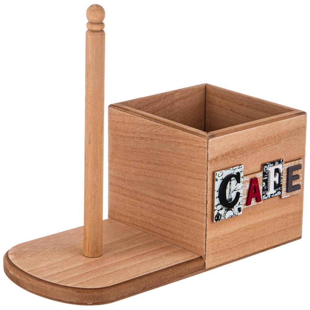 ПОДСТАВКА С ДЕРЖАТЕЛЕМ ДЛЯ БУМАЖНЫХ ПОЛОТЕНЕЦ КОЛЛЕКЦИЯ "COFFEE & TEA TIME" 29*14,5*15 СМ