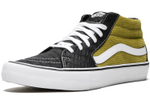 Supreme x Vans SK8 Croc Corduroy Mustard retro trend casual non-slip lightweight mid-top sneakers for men and women the same style white and green