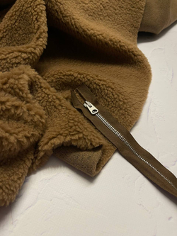 Мех искусственный однотонный "Teddy Bear" (Max Mara, 75%пэ/25%шерсть, Кэмел, 150)