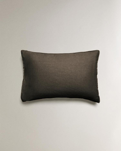 ZARA HOME ОДНОТОННАЯ НАВОЛОЧКА, КОРИЧНЕВЫЙ
