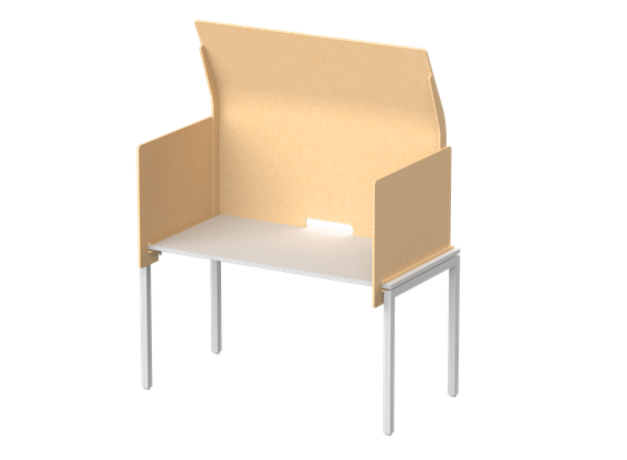 Кабина с высоким экраном-парусом 155х86х113