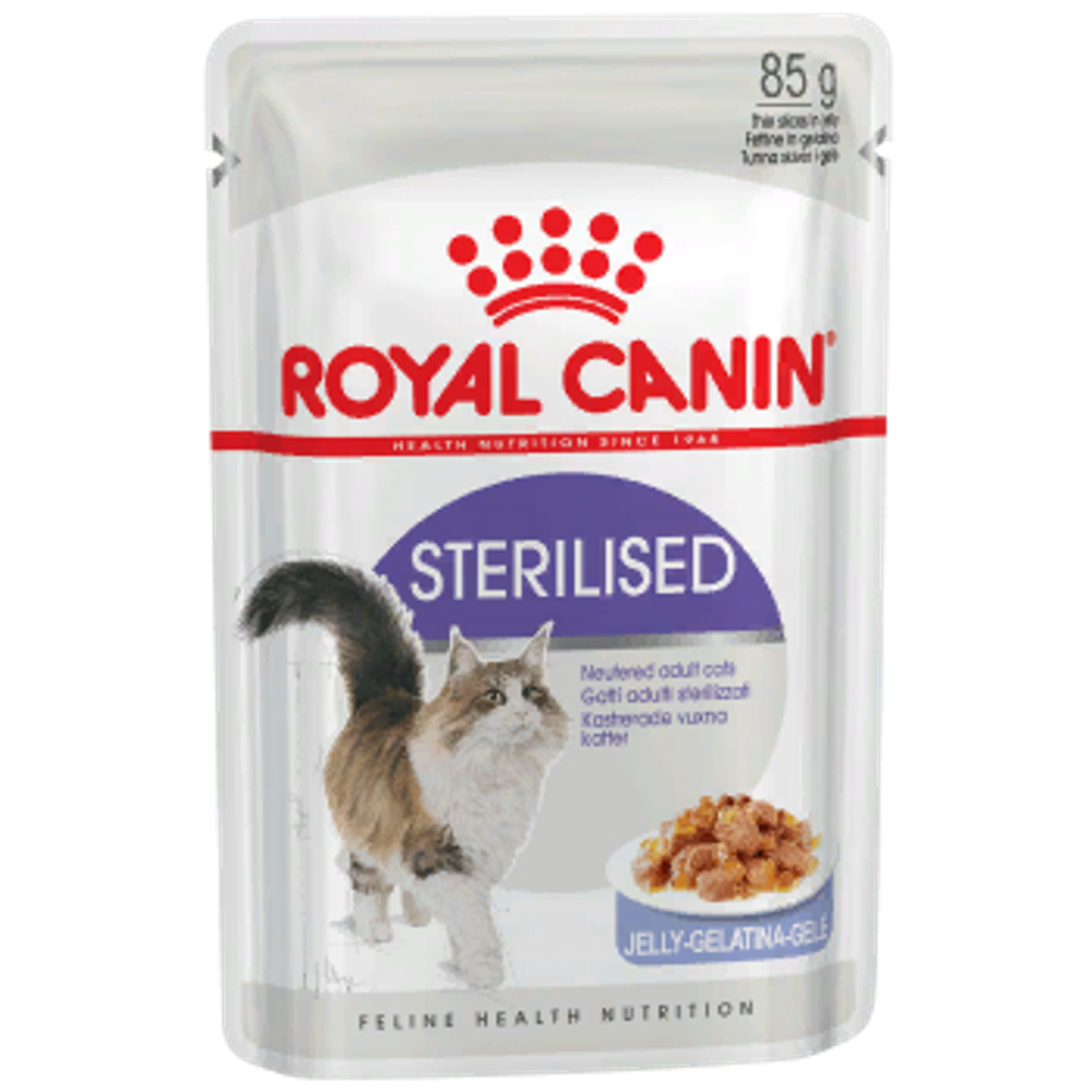 Royal Canin 85г пауч Sterilised Влажный корм для стерилизованных кошек (желе)