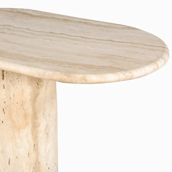 Кофейный стол Aiden 60х38 см, бежевый индийский мрамор