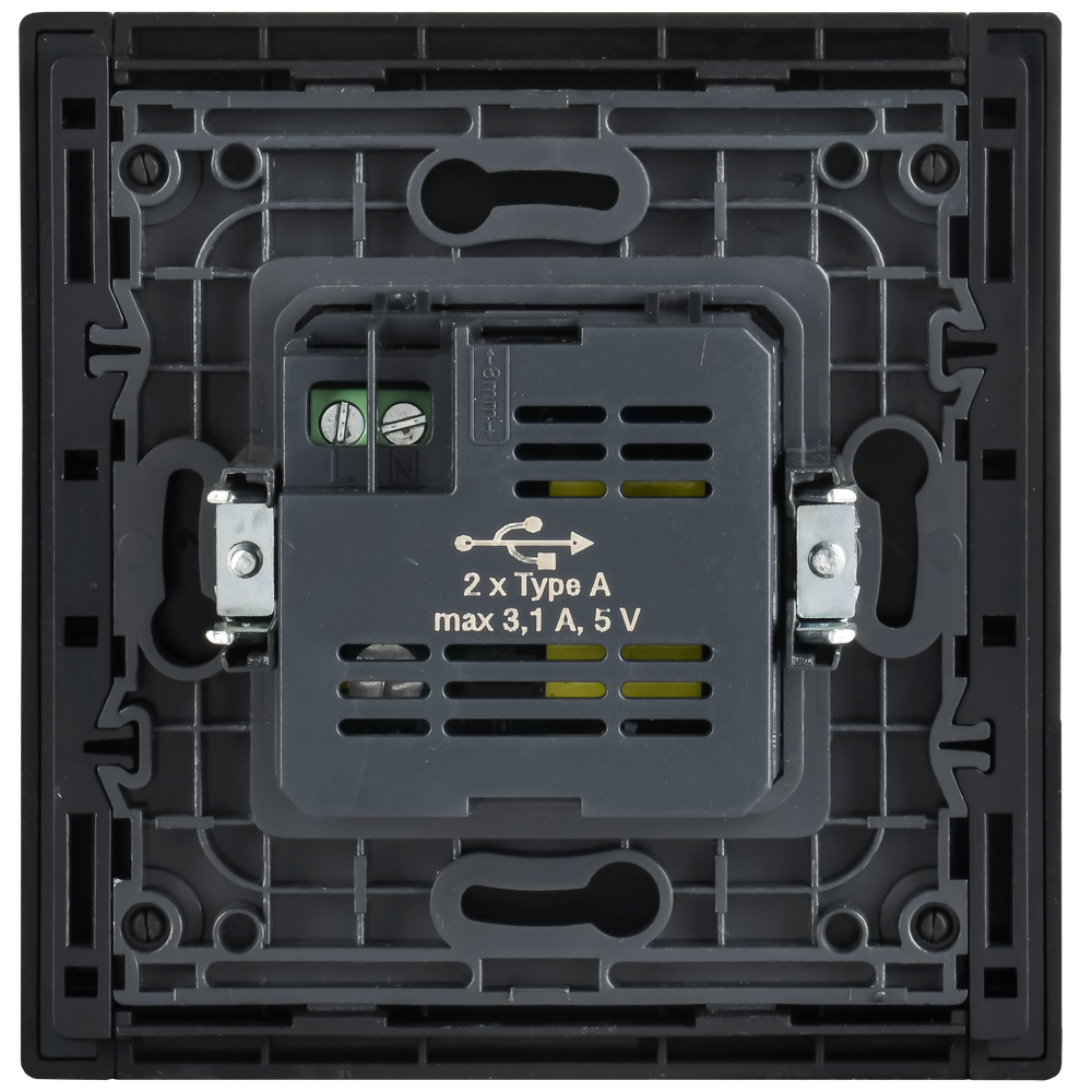 FORTE&PIANO Розетка USB A+A 3,1А FP749M металл никель IEK