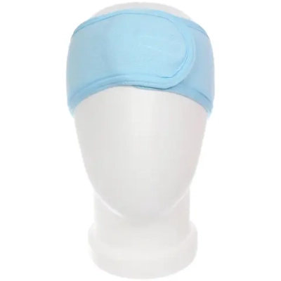 Повязка на голову косметическая «KRASOTA V TEBE», цвет небесный, 8.5*62 см (ZIP пакет)