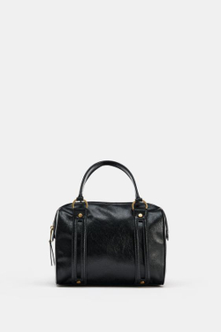 ZARA СУМКА С МЕТАЛЛИЧЕСКИМИ ДЕТАЛЯМИ, ЧЕРНЫЙ