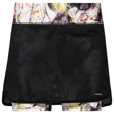 Юбка для девочки теннисная Head Smash Skort G - black/разноцветный