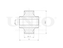 Сайлентблок задний переднего нижнего рычага UNIO RMP-20414